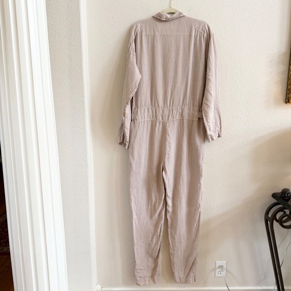 Matteo Los Angeles Linen Flight Suit Jumpsuit XS Dusty Rose Utility Boiler Suit - Picture 12 of 16